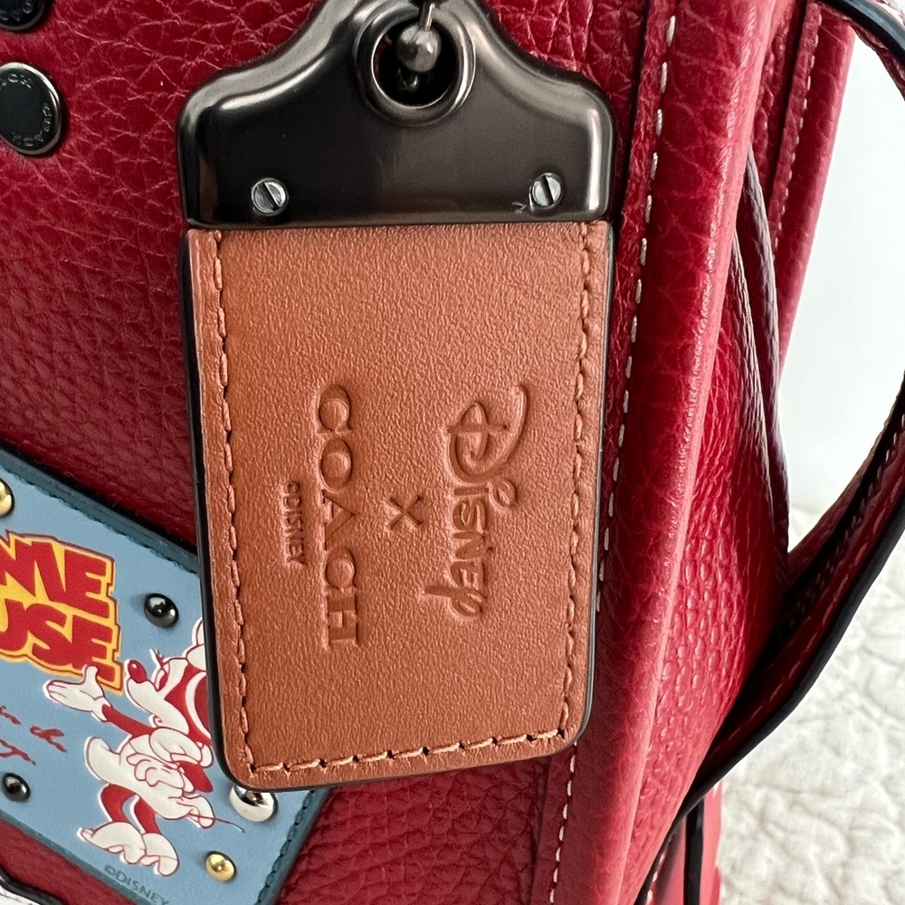 Coach Red Satchel with Playful Cartoon Patches - Picture 9 of 9
